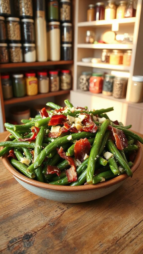 bacon and cheese green beans