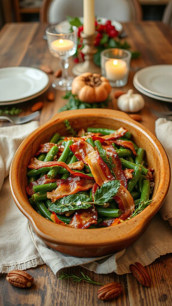 bacon and green beans casserole bacon and green beans casserole