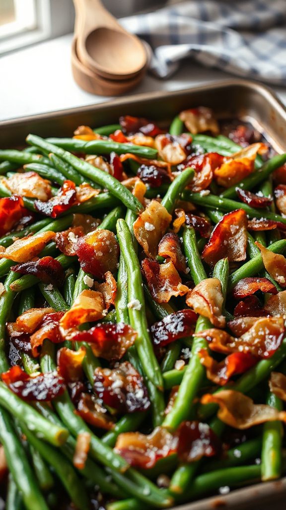 bacon and onion green beans