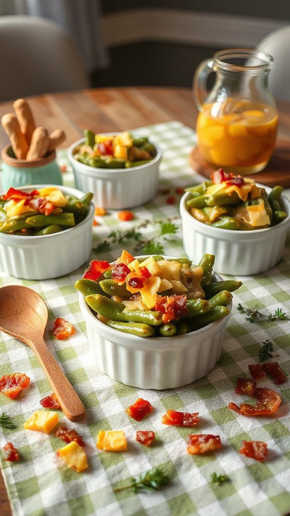 bacon cheddar mini casseroles