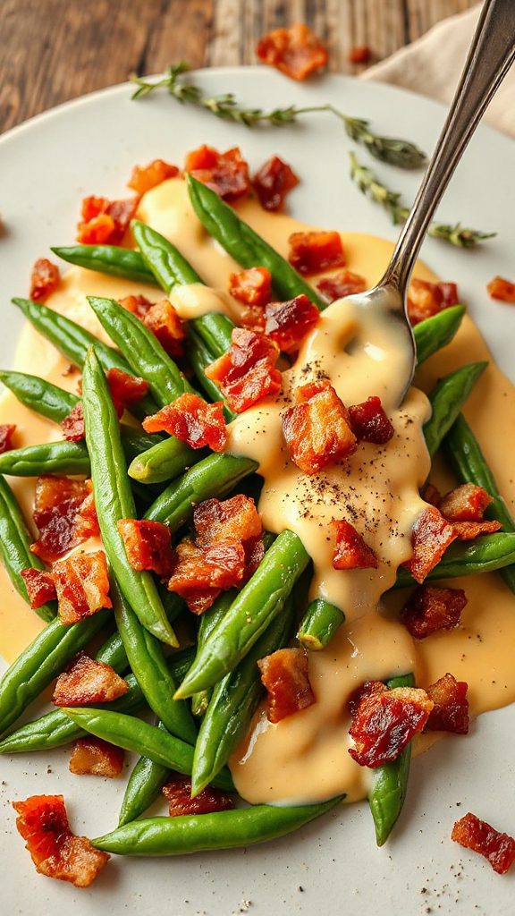 bacon cheese green beans