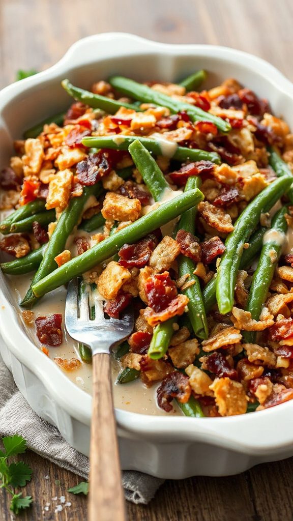 bacon crumbles enhance flavor