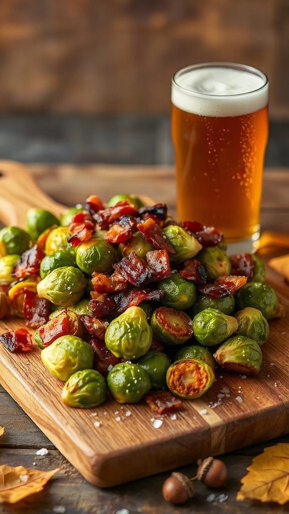 bacon infused brussels sprouts dish