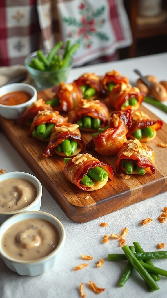 bacon infused green bean bites