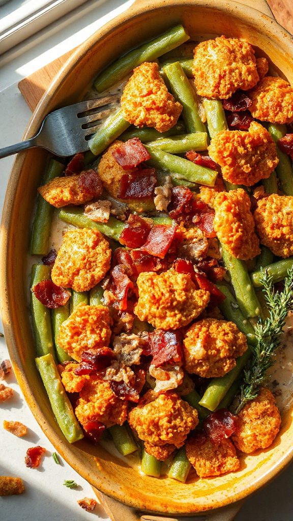 bacon infused green bean casserole