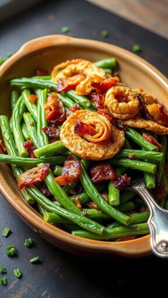 bacon infused green bean casserole