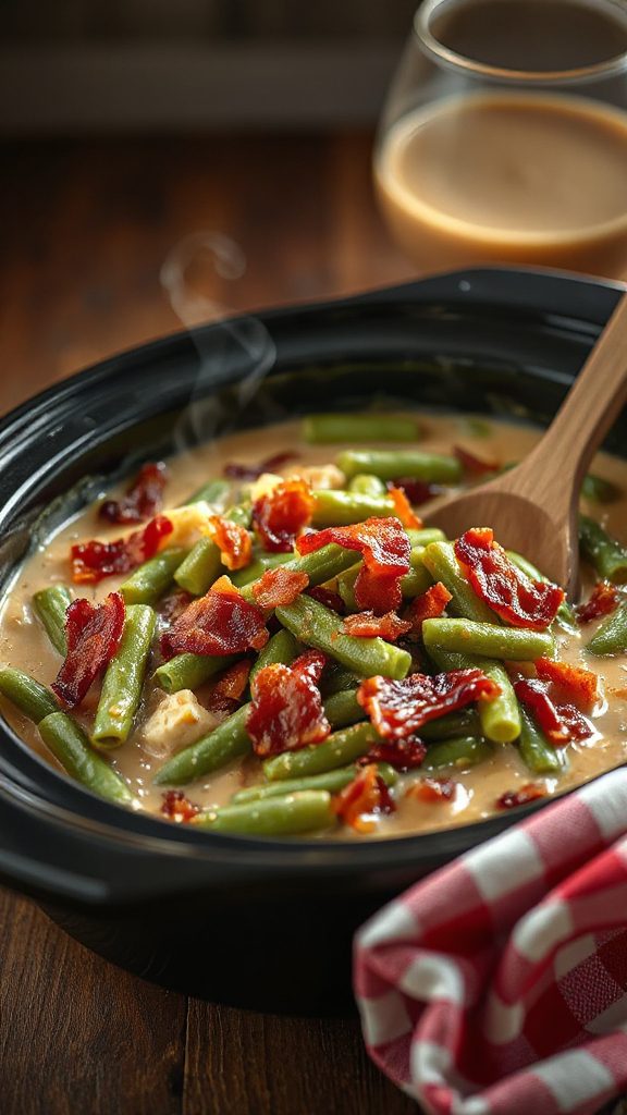 bacon infused green bean casserole