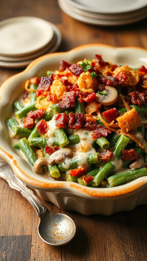 bacon infused green bean casserole