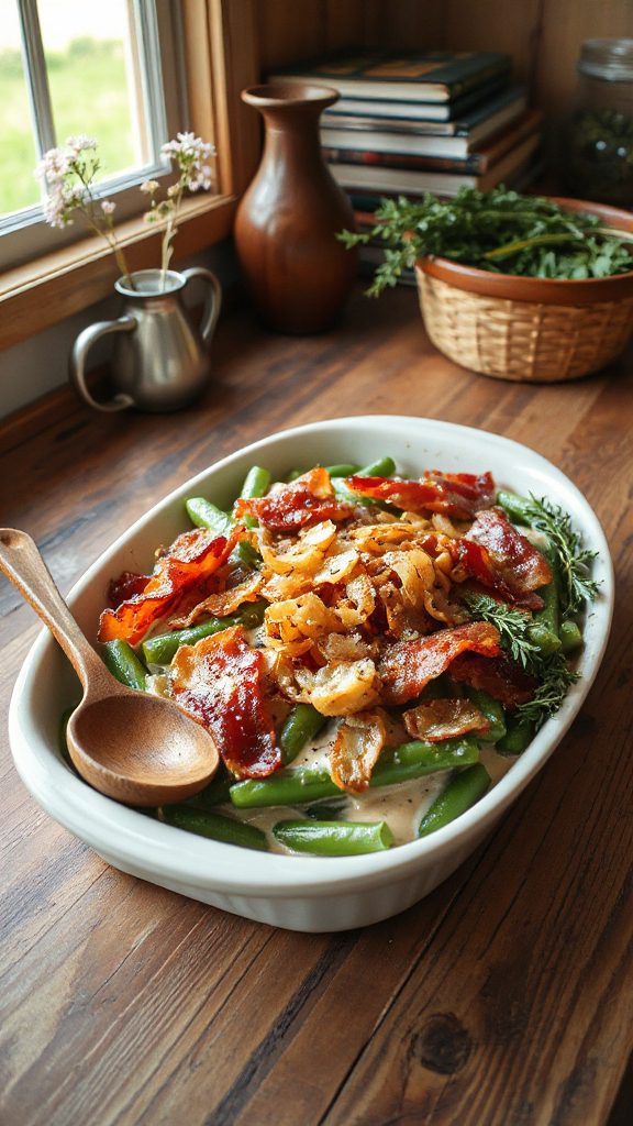 bacon infused green bean casserole bacon infused green bean casserole