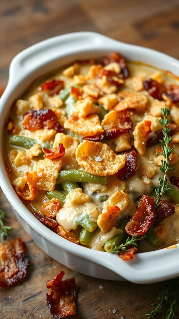 bacon infused green bean casserole