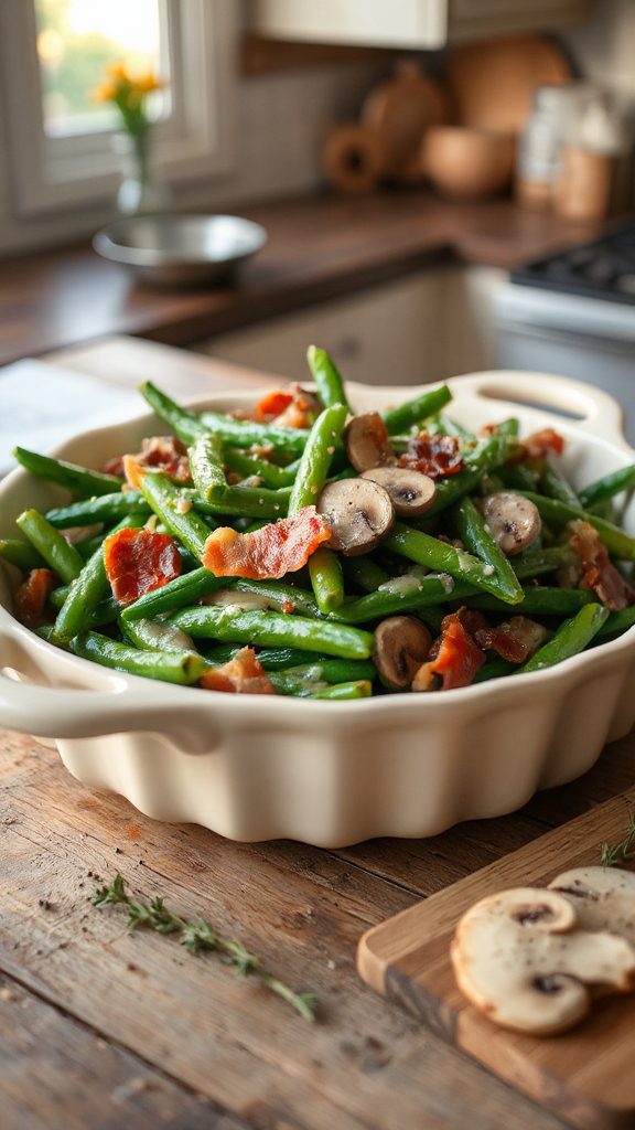 bacon infused green bean casserole bacon infused green bean casserole