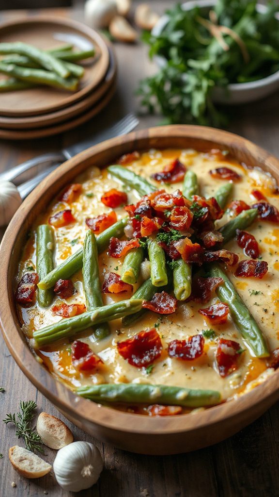 bacon infused green bean casserole