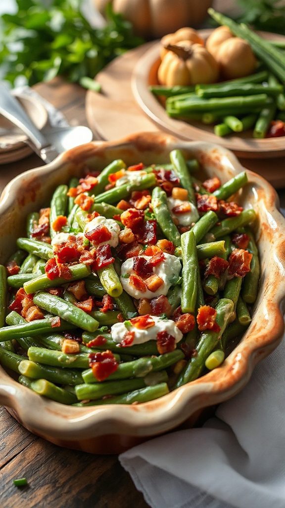 bacon infused green bean casserole