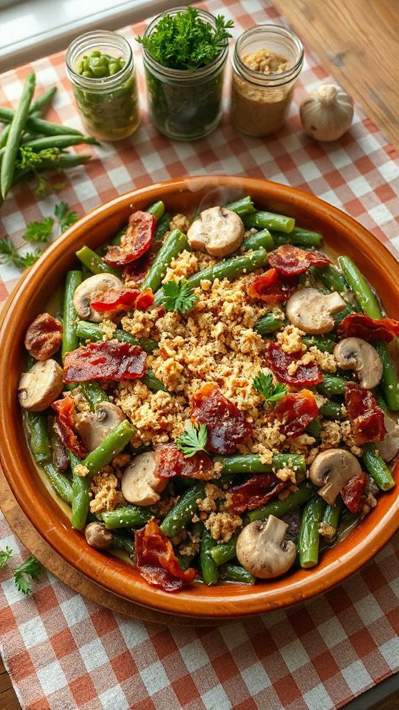 bacon loaded green bean casserole