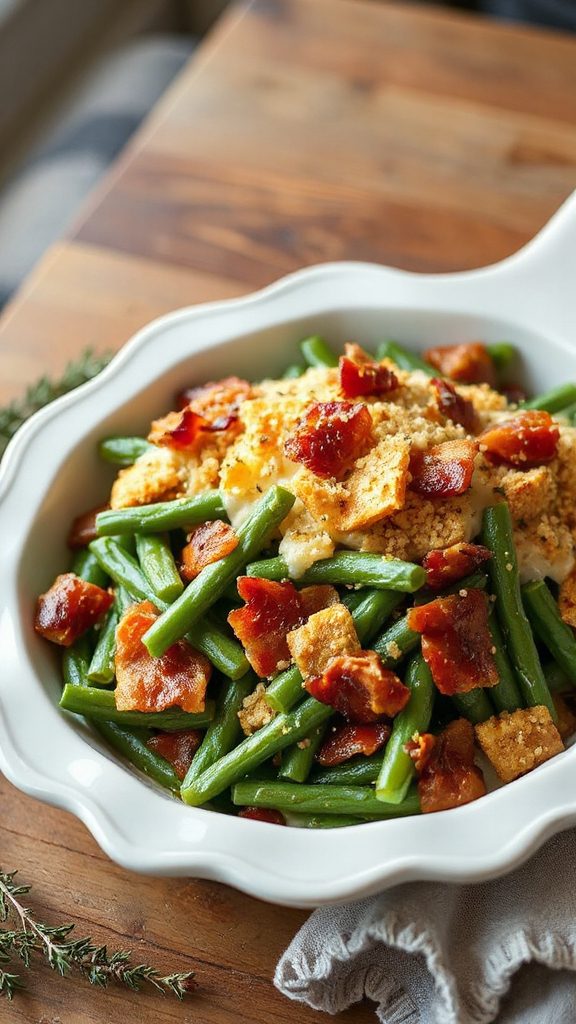 bacon maple green bean casserole bacon maple green bean casserole