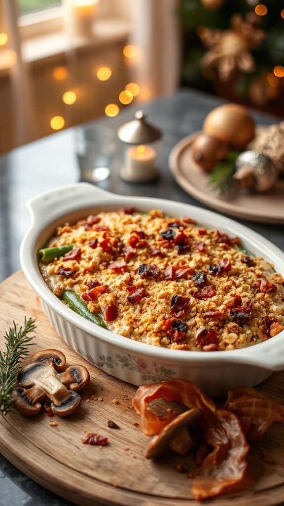 bacon mushroom green bean casserole