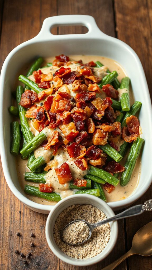 bacon ranch green bean casserole bacon ranch green bean casserole