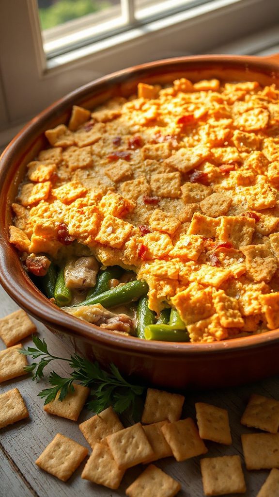 bacon ritz green bean casserole