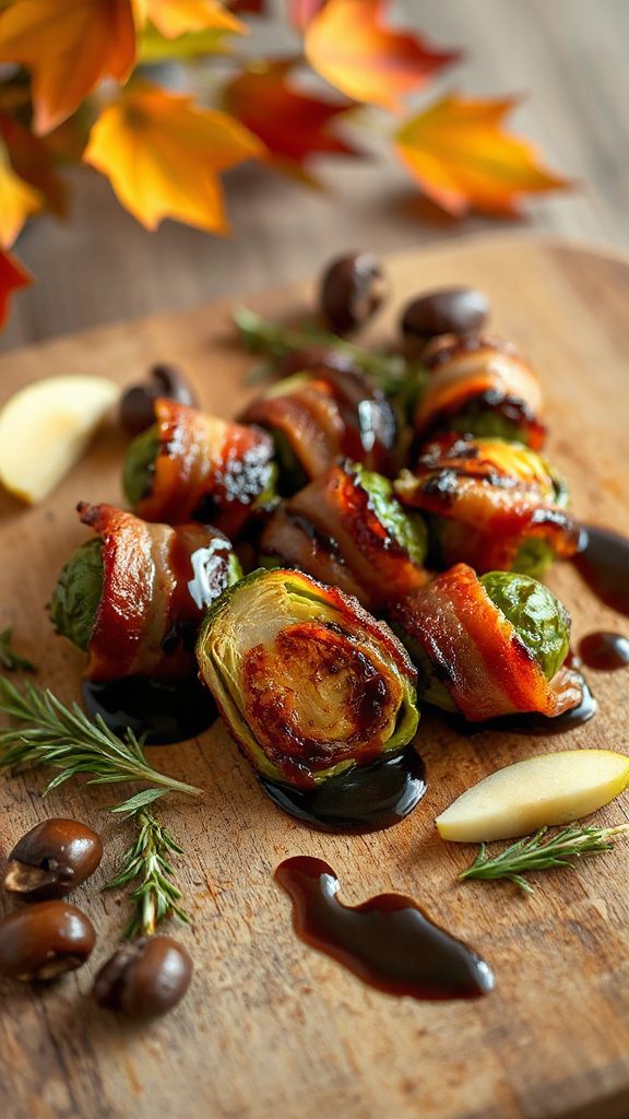 bacon wrapped brussels sprouts appetizer