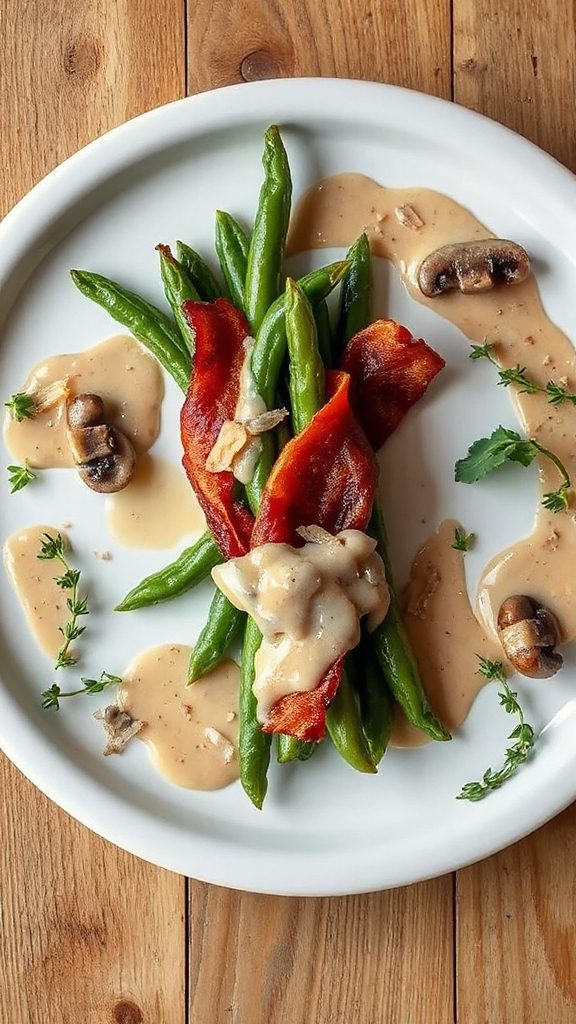 bacon wrapped green bean bundles