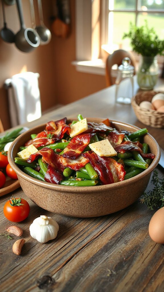 bacon wrapped green bean casserole