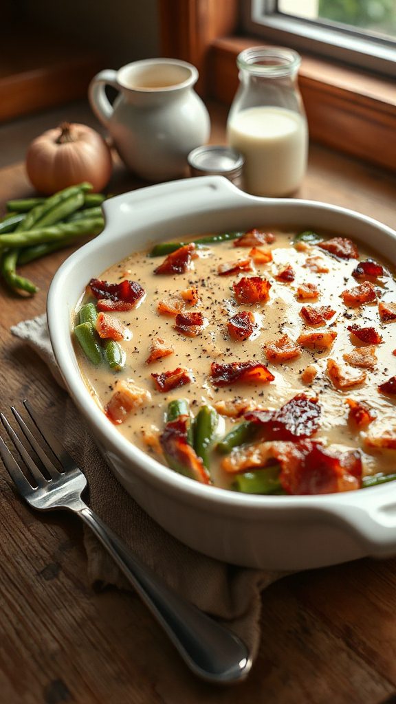 bacon wrapped green bean casserole