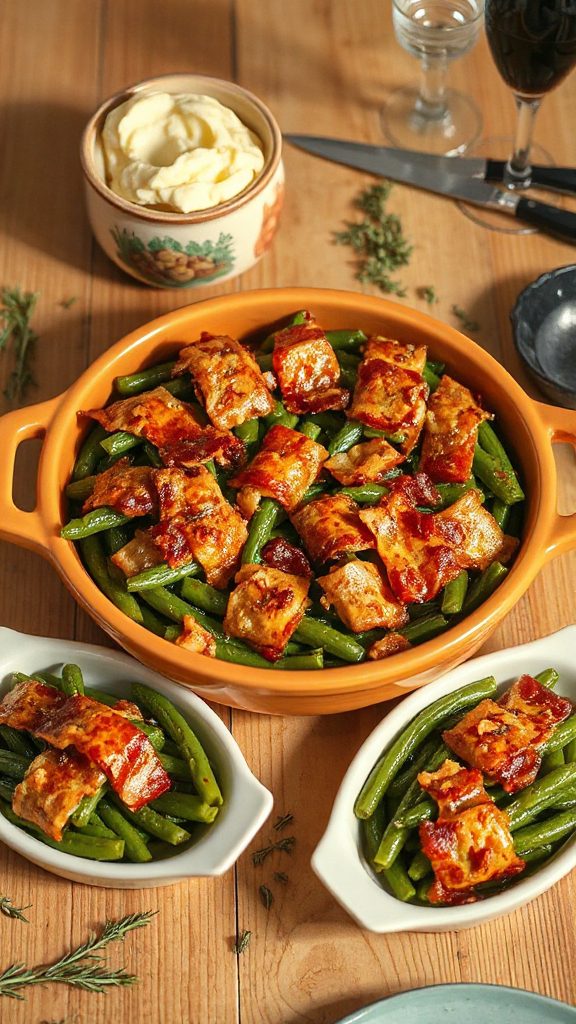 bacon wrapped green bean casserole