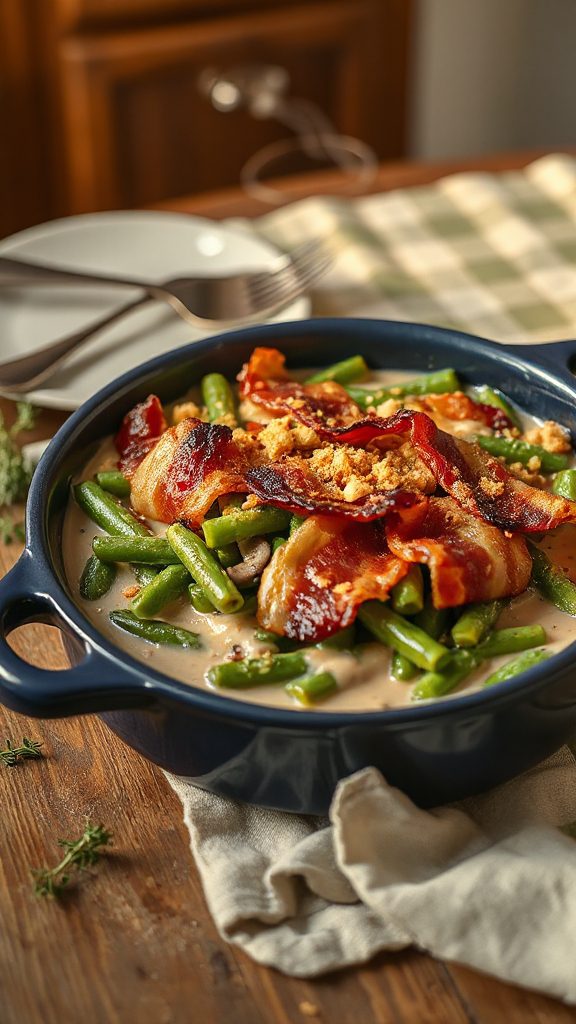 bacon wrapped green bean casserole bacon wrapped green bean casserole