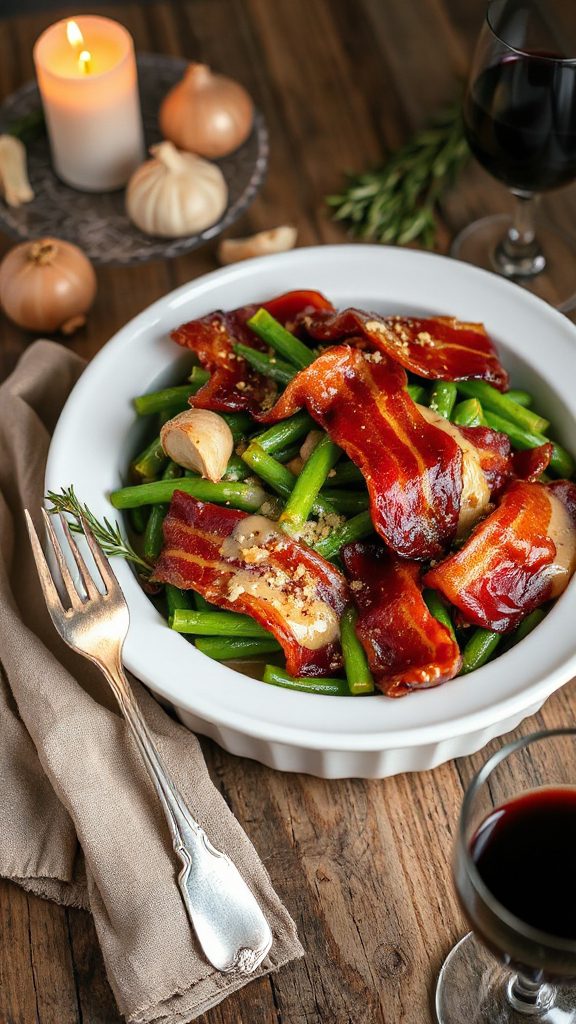 bacon wrapped green bean casserole