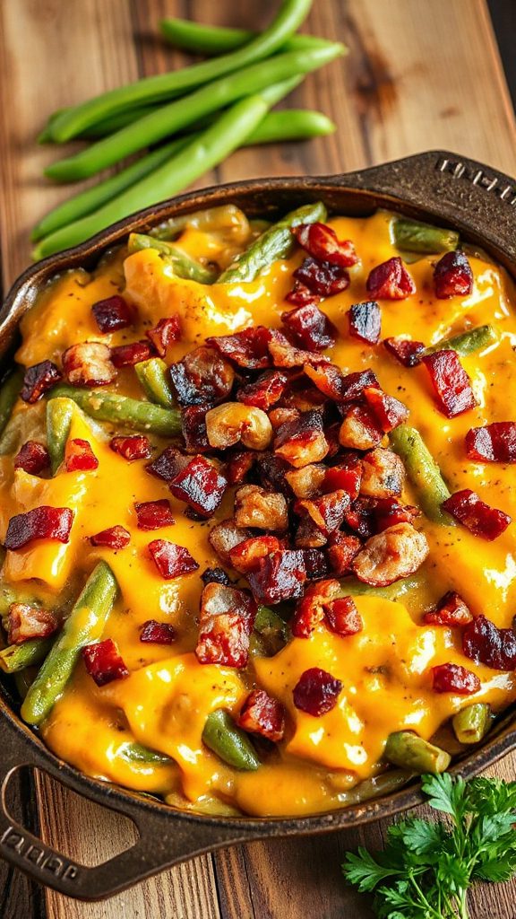 bacon wrapped green bean casserole