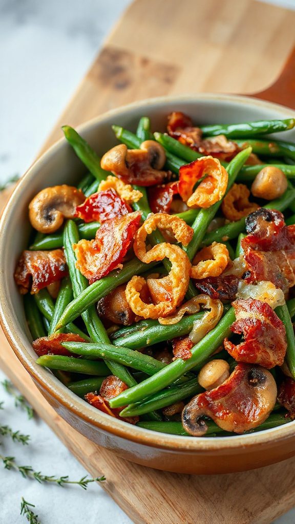 bacon wrapped green bean casserole