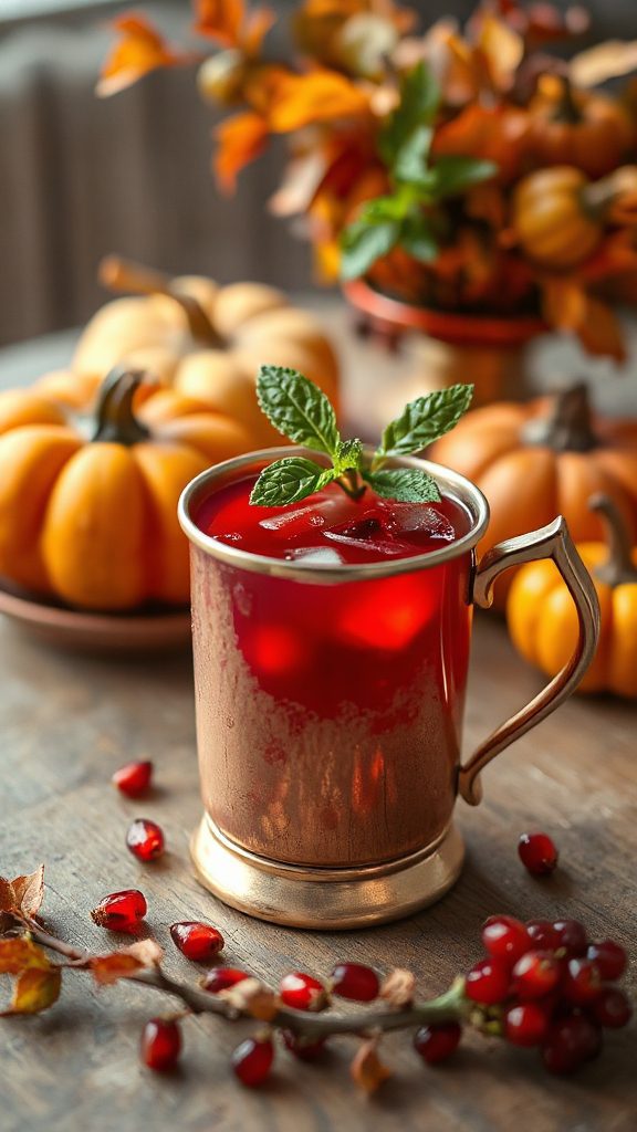 baijiu pomegranate mule cocktail