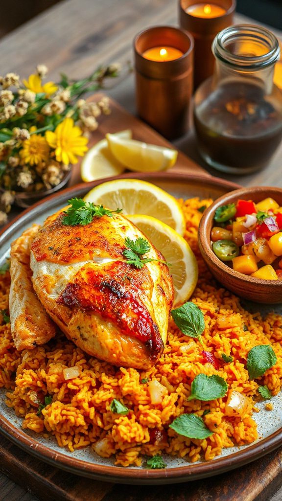 baked fish with mango salsa