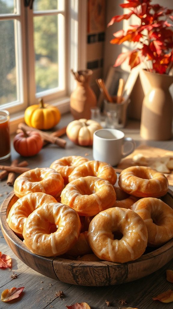 baked maple apple cider donuts