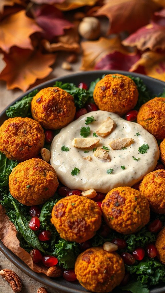 baked sweet potato falafel