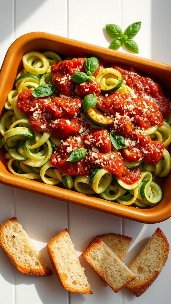 baked zucchini noodles recipe