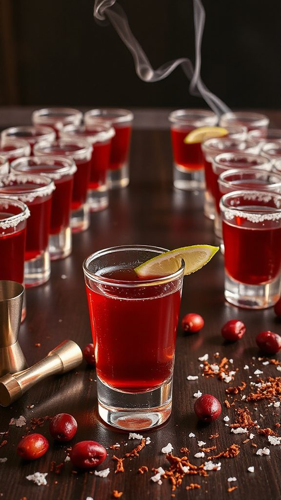 balanced cranberry tequila shot