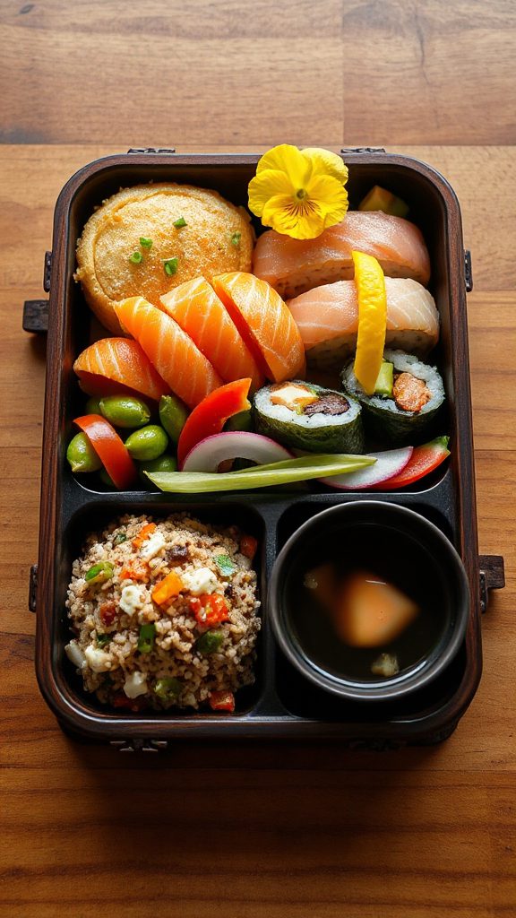 balanced japanese lunch box