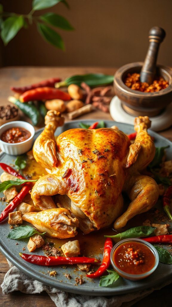 balinese steamed chicken dish