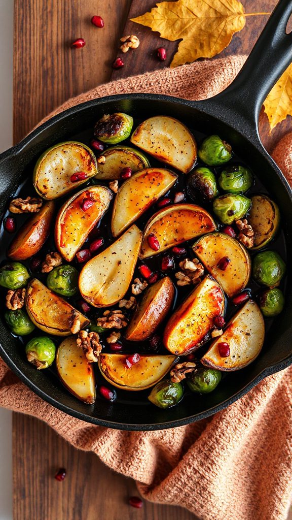 balsamic brussels sprouts pears