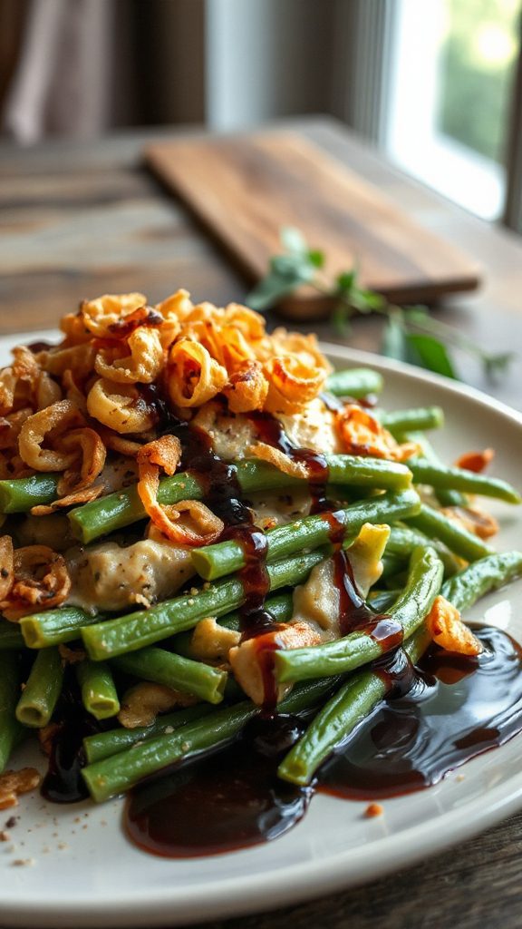 balsamic glaze enhances casserole