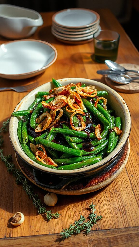 balsamic glazed green bean casserole