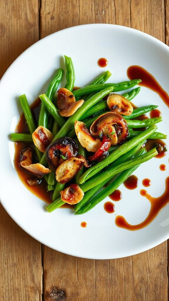 balsamic glazed green beans
