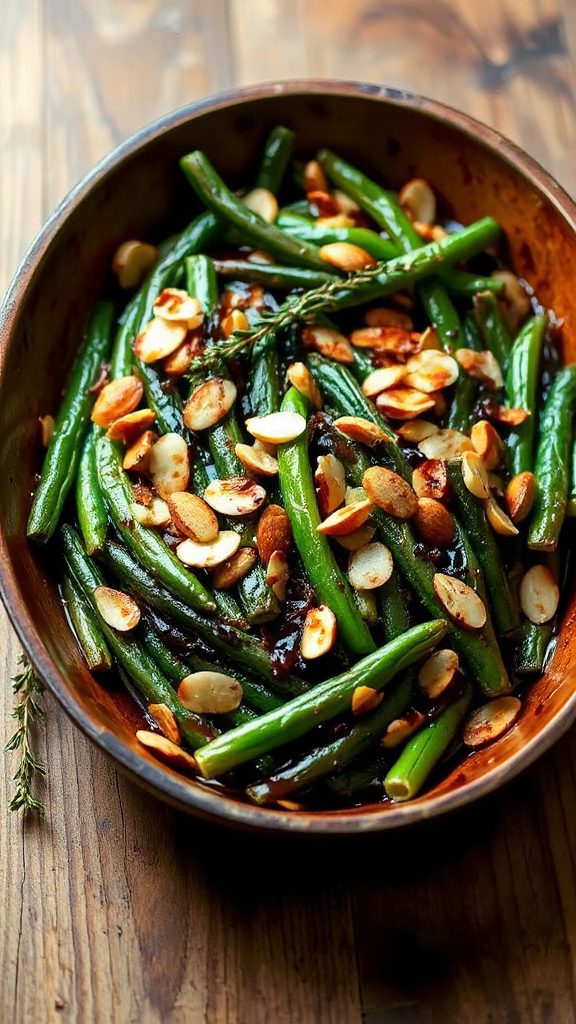 balsamic roasted green beans