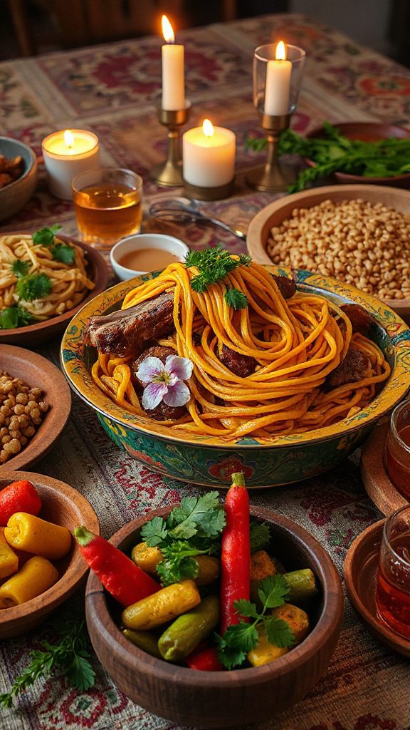 barley and wild herbs dish