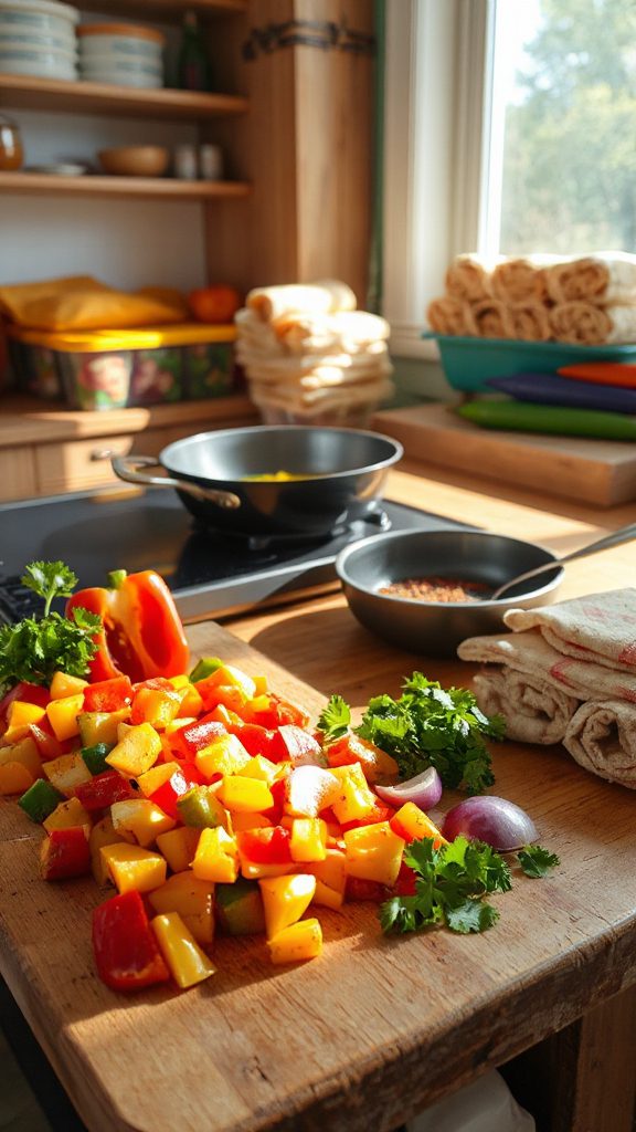 batch cooked breakfast burritos recipe