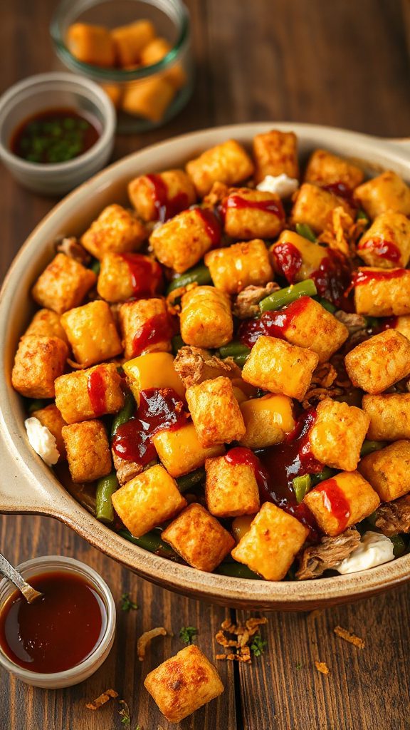 bbq chicken tater tot casserole