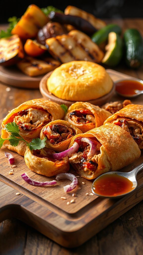 bbq chicken tortilla roll ups