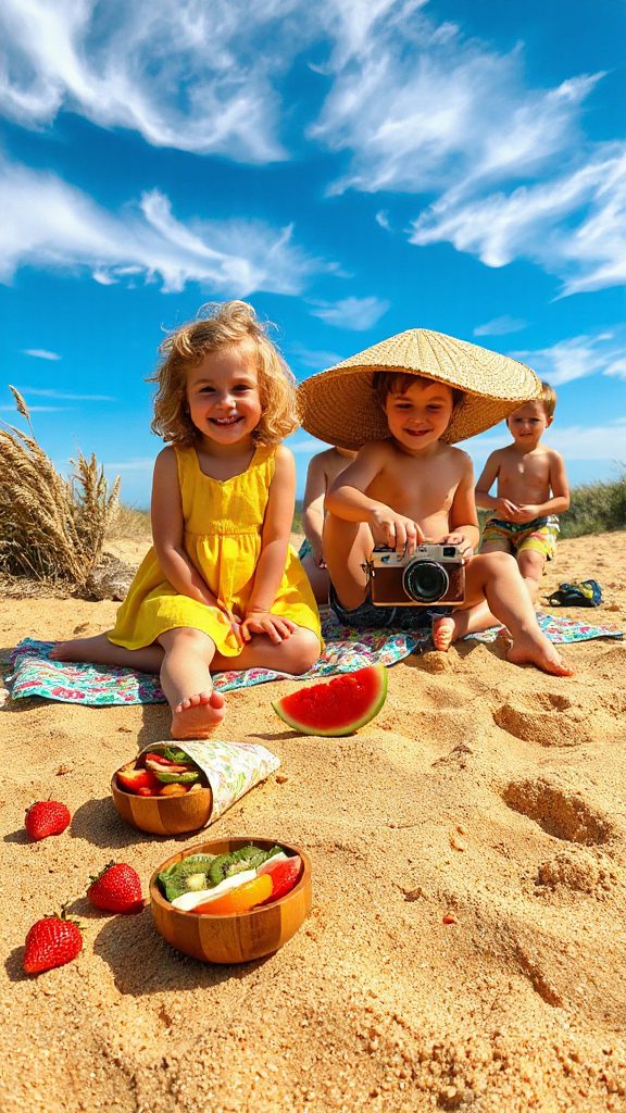 beach fruit snack adventure