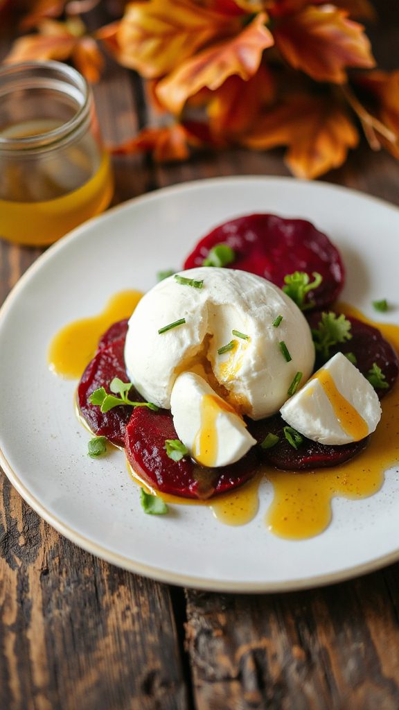 beet and burrata salad